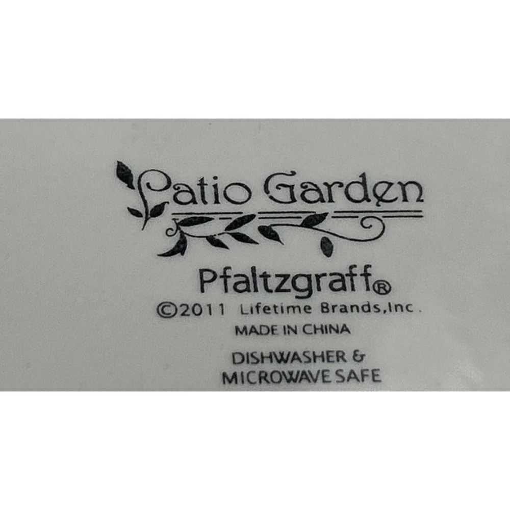 Pfaltzgraff Patio Garden Dinner‎ Plates 11 1/4 